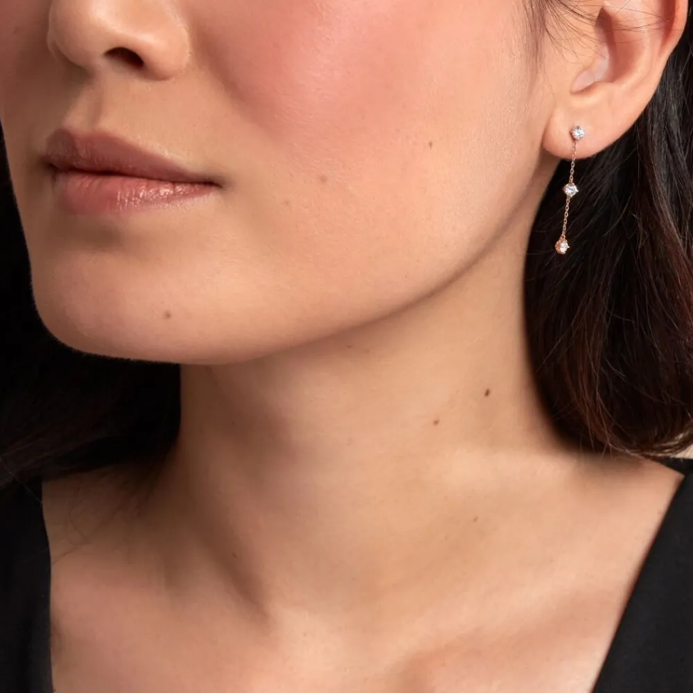 Marc Orian Pendantes|Bijoux Zirconium > Boucles D'oreilles Pendantes Ethere Or Jaune Oxyde De Zirconium