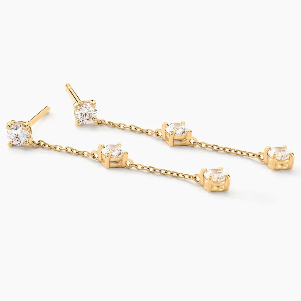 Marc Orian Pendantes|Bijoux Zirconium > Boucles D'oreilles Pendantes Ethere Or Jaune Oxyde De Zirconium