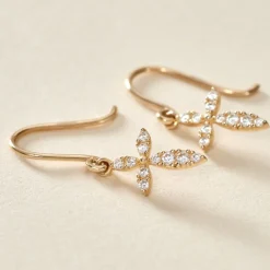 Marc Orian Pendantes|Bijoux Zirconium > Boucles D'oreilles Pendantes Chastity Or Jaune Oxyde De Zirconium