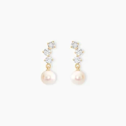 Marc Orian Pendantes|Parures De Mariage > Boucles D'oreilles Pendantes Taiss Or Jaune Perle De Culture