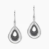 Marc Orian Pendantes|Boucles D'Oreilles Argent > Boucles D'oreilles Pendantes Brewen Argent Blanc Céramique Et Oxyde