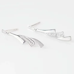 Marc Orian Pendantes|Bijoux Or > Boucles D'oreilles Pendantes Ainhoa Or Blanc Diamant