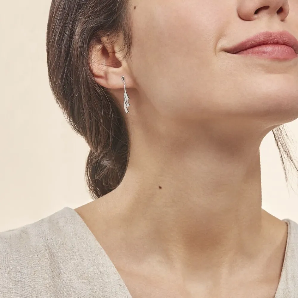 Marc Orian Pendantes|Bijoux Or > Boucles D'oreilles Pendantes Ainhoa Or Blanc Diamant