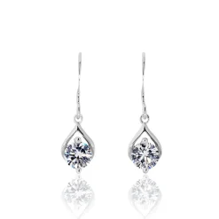 Marc Orian Pendantes|Bijoux Zirconium > Boucles D'oreilles Pendantes Guenovera Argent Blanc Oxyde De Zirconium