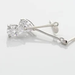 Marc Orian Pendantes|Bijoux Zirconium > Boucles D'oreilles Pendantes Goutte Or Blanc Oxyde De Zirconium
