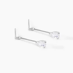 Marc Orian Pendantes|Bijoux Zirconium > Boucles D'oreilles Pendantes Goutte Or Blanc Oxyde De Zirconium