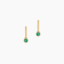 Marc Orian Pendantes|Cadeaux Mariage > Boucles D'Oreilles Pendantes Emaria Or Jaune Emeraude