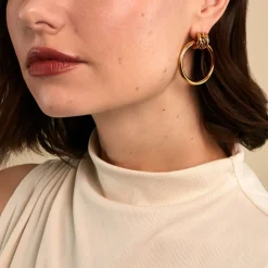 Marc Orian Pendantes|Boucles D'Oreilles Acier Inoxydable > Boucles D'Oreilles Pendantes Cherish Acier Jaune