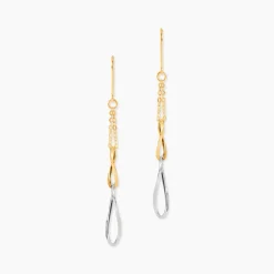 Marc Orian Pendantes|Idées Cadeaux Femme > Boucles D'oreilles Pendantes Benedicte Or Bicolore