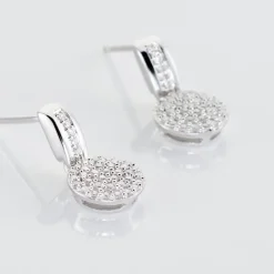 Marc Orian Pendantes|Bijoux Or > Boucles D'oreilles Pendantes Lisyae Or Blanc Diamant