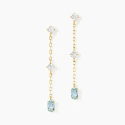 Marc Orian Pendantes|Cadeaux Mariage > Boucles D'Oreilles Pendantes Thurayya Or Jaune Topaze Oxyde De Zirconium
