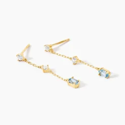 Marc Orian Pendantes|Cadeaux Mariage > Boucles D'Oreilles Pendantes Thurayya Or Jaune Topaze Oxyde De Zirconium