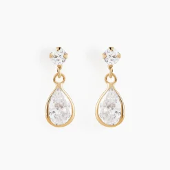 Marc Orian Pendantes|Boucles D'Oreilles Or > Boucles D'oreilles Pendantes Lika Or Jaune Oxyde De Zirconium