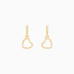 Marc Orian Pendantes|Boucles D'Oreilles Cœur > Boucles D'oreilles Pendantes Feryal Pendantes Coeurs Or Jaune