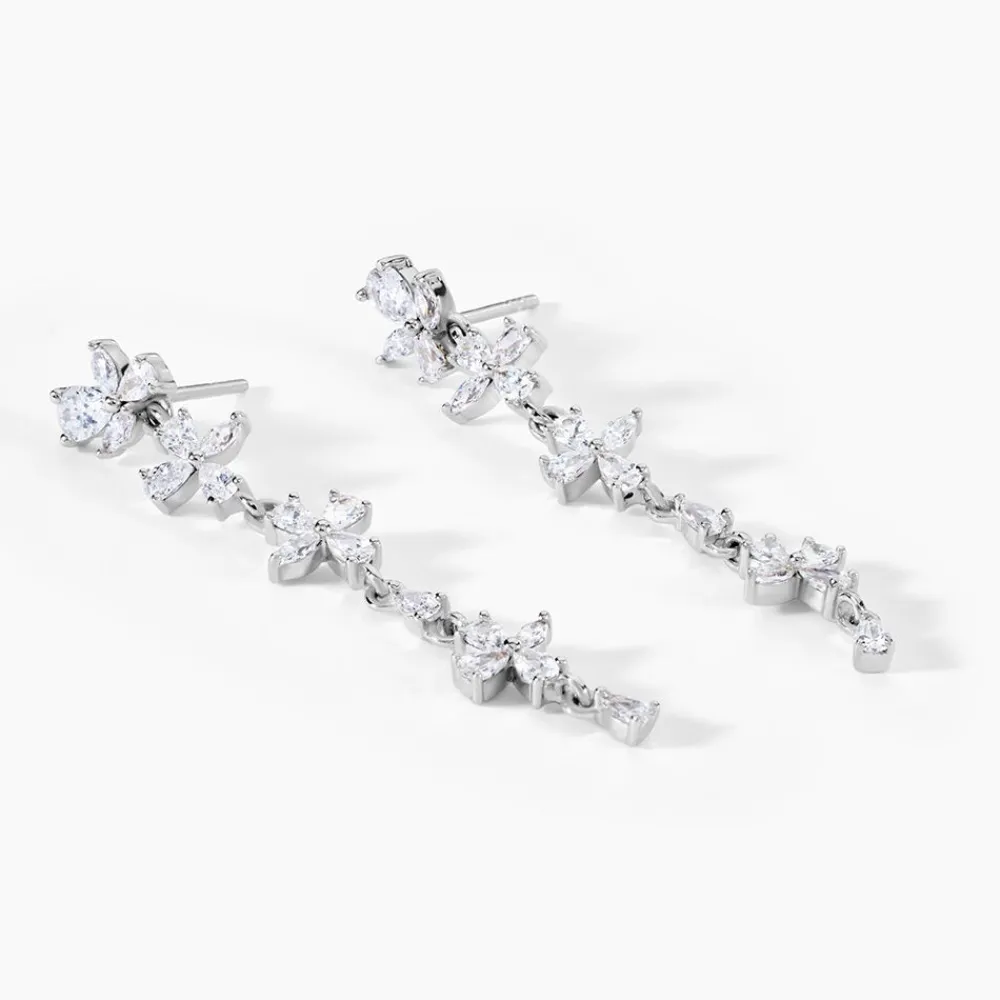 Marc Orian Pendantes|Bijoux Zirconium > Boucles D'Oreilles Pendantes Feeria Argent Blanc Oxyde De Zirconium