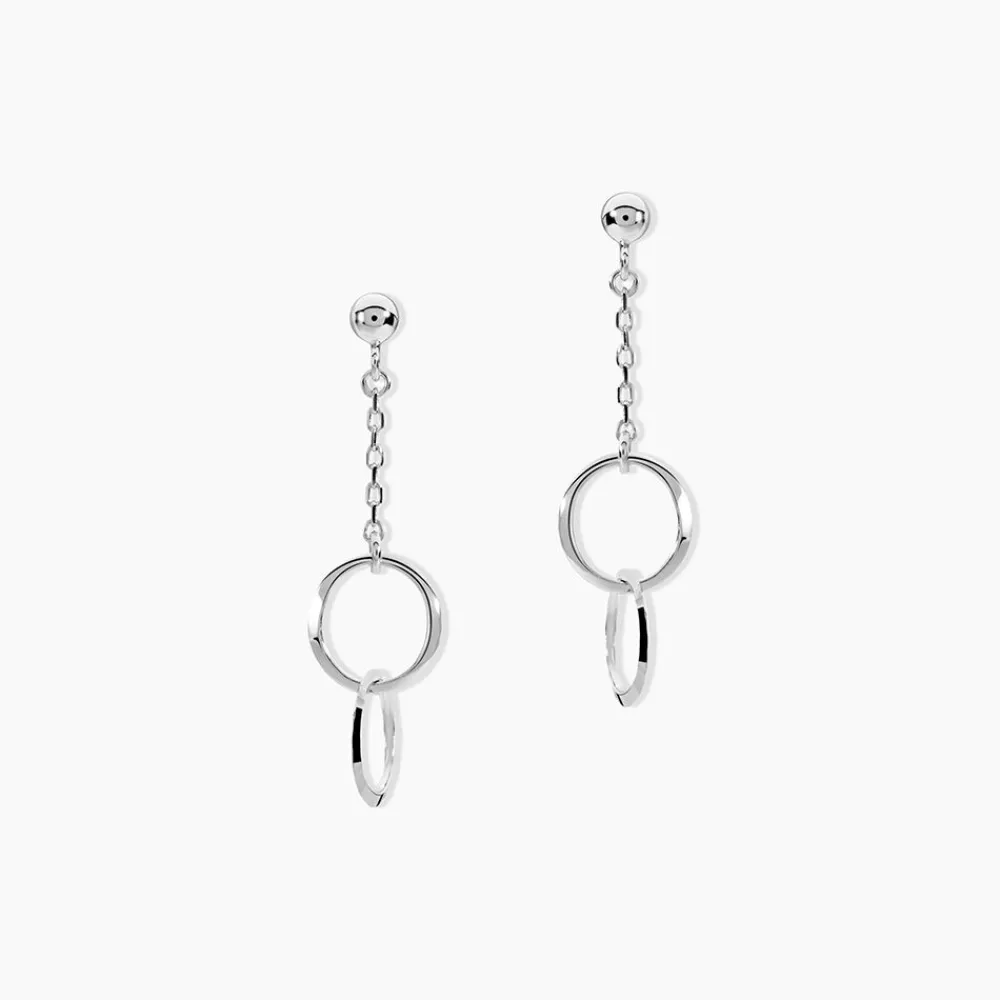 Marc Orian Pendantes|Boucles D'Oreilles Argent > Boucles D'oreilles Pendantes Coline Argent Blanc