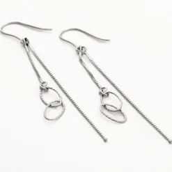Marc Orian Pendantes|Boucles D'Oreilles Argent > Boucles D'oreilles Pendantes Sybille Argent Blanc