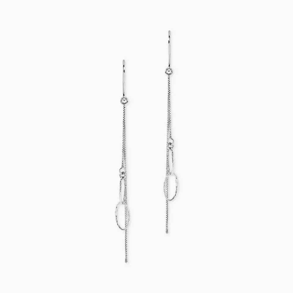 Marc Orian Pendantes|Boucles D'Oreilles Argent > Boucles D'oreilles Pendantes Sybille Argent Blanc