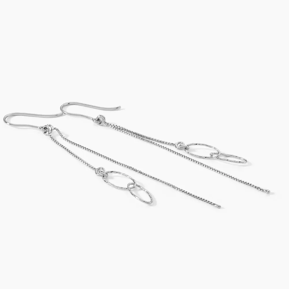 Marc Orian Pendantes|Boucles D'Oreilles Argent > Boucles D'oreilles Pendantes Sybille Argent Blanc