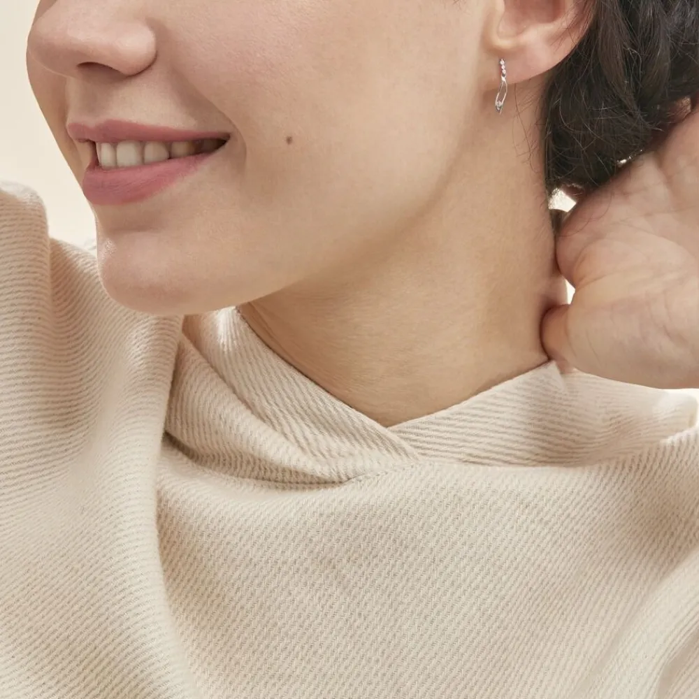 Marc Orian Pendantes|Bijoux Zirconium > Boucles D'oreilles Pendantes Ysanna Or Blanc Oxyde De Zirconium