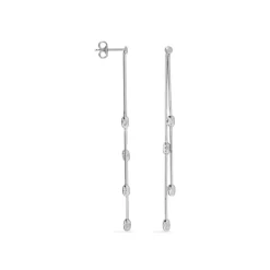Marc Orian Pendantes|Boucles D'Oreilles Argent > Boucles D'oreilles Pendantes Linda Argent Blanc