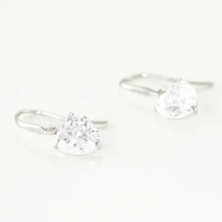 Marc Orian Pendantes|Bijoux Zirconium > Boucles D'oreilles Pendantes Bo Coeur Pm Or Blanc Oxyde De Zirconium