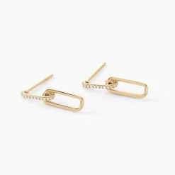 Marc Orian Pendantes|Bijoux Or > Boucles D'oreilles Pendantes Liaisons Precieuses Or Jaune Diamant