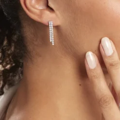 Marc Orian Pendantes|Bijoux Zirconium > Boucles D'oreilles Pendantes Louann Argent Blanc Oxyde De Zirconium