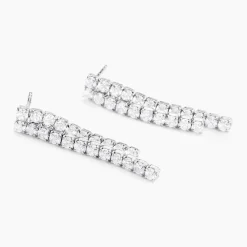 Marc Orian Pendantes|Bijoux Zirconium > Boucles D'oreilles Pendantes Louann Argent Blanc Oxyde De Zirconium