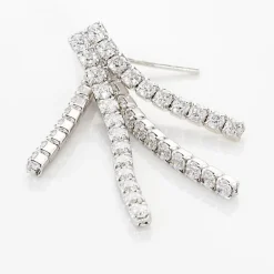 Marc Orian Pendantes|Bijoux Zirconium > Boucles D'oreilles Pendantes Louann Argent Blanc Oxyde De Zirconium
