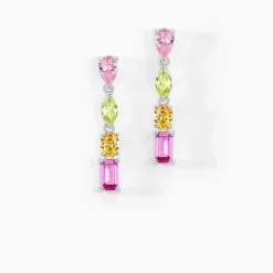Marc Orian Pendantes|Bijoux Zirconium > Boucles D'oreilles Pendantes Evasion Argent Blanc Oxyde Pierre