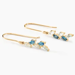 Marc Orian Pendantes|Cadeaux Mariage > Boucles D'oreilles Pendantes Océan Or Jaune Topaze