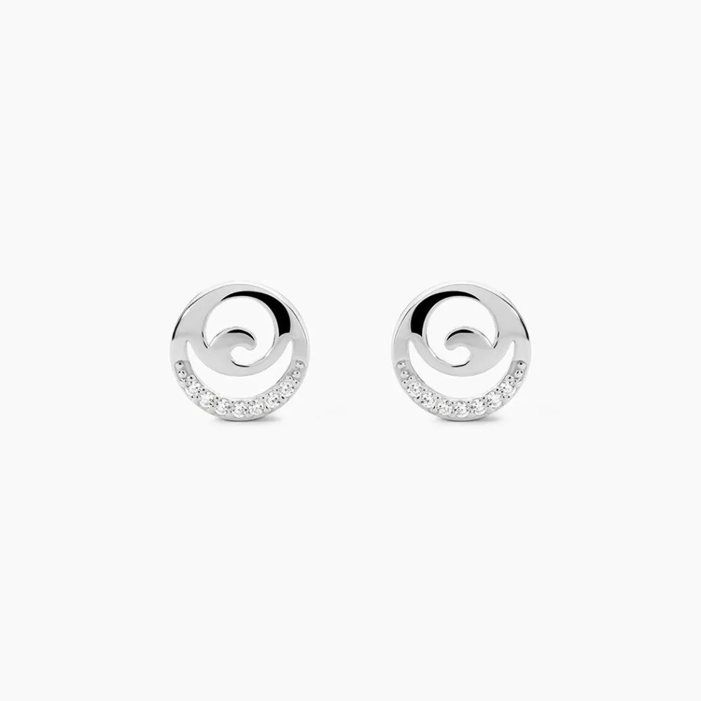 Marc Orian Pendantes|Bijoux Zirconium > Boucles D'oreilles Pendantes Carole Argent Blanc Oxyde De Zirconium