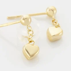 Marc Orian Pendantes|Boucles D'Oreilles Cœur > Boucles D'oreilles Pendantes Gavina Pendantes Coeurs Or Jaune