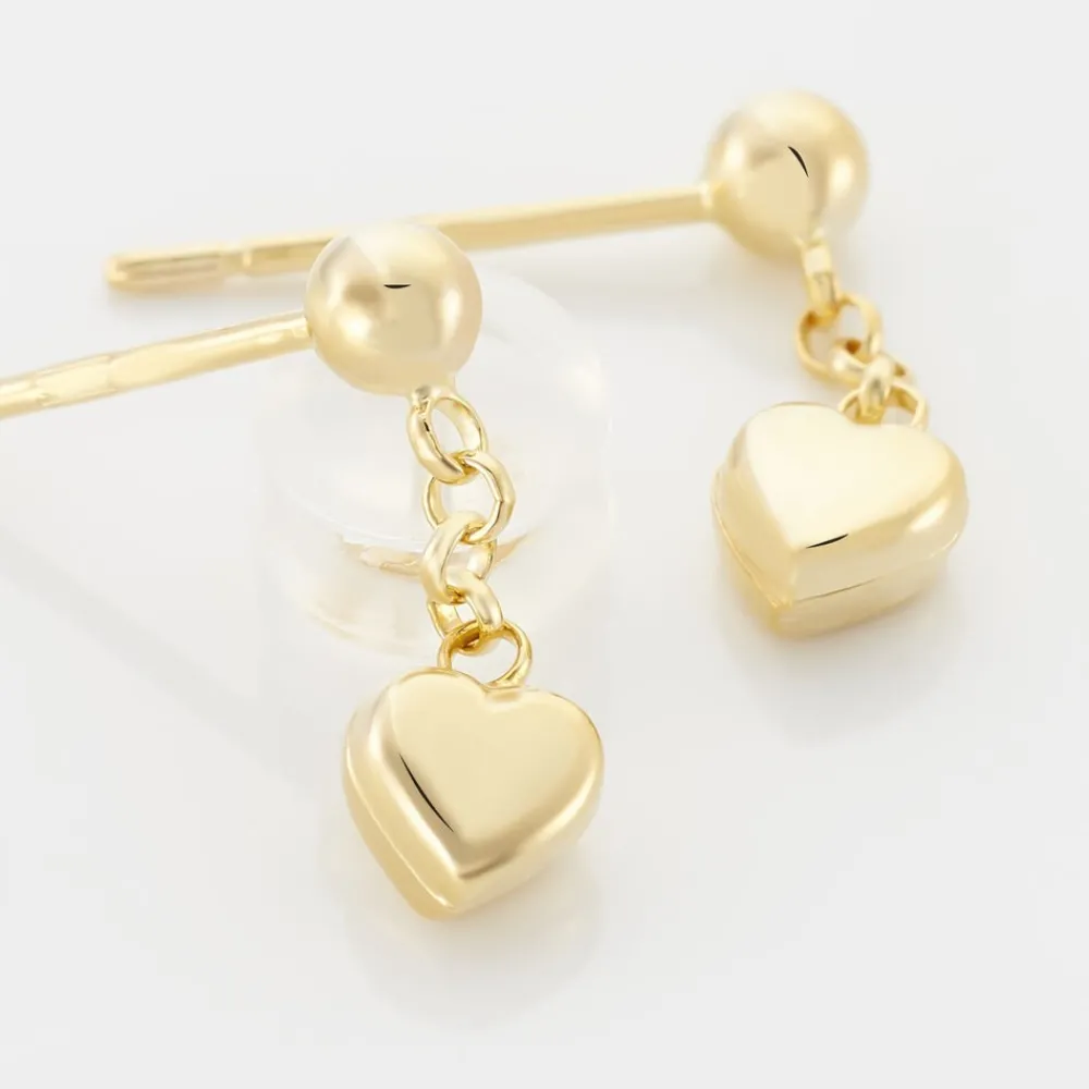 Marc Orian Pendantes|Boucles D'Oreilles Cœur > Boucles D'oreilles Pendantes Gavina Pendantes Coeurs Or Jaune