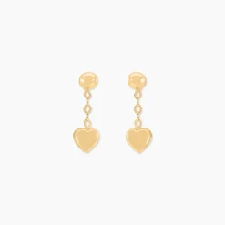 Marc Orian Pendantes|Boucles D'Oreilles Cœur > Boucles D'oreilles Pendantes Gavina Pendantes Coeurs Or Jaune