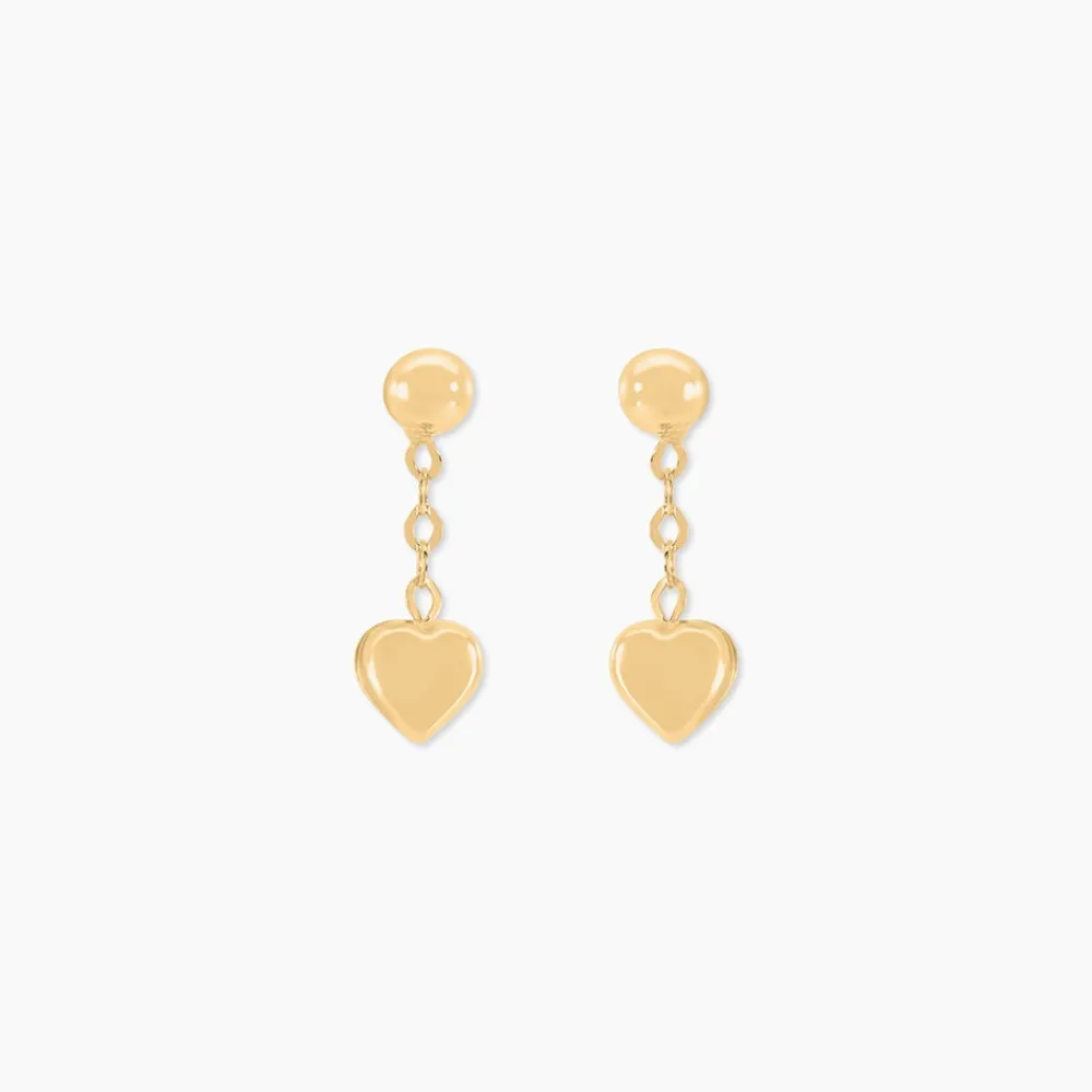 Marc Orian Pendantes|Boucles D'Oreilles Cœur > Boucles D'oreilles Pendantes Gavina Pendantes Coeurs Or Jaune