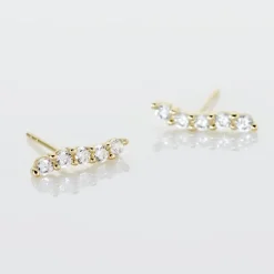 Marc Orian Pendantes|Bijoux Zirconium > Boucles D'oreilles Pendantes Dahina Or Jaune Oxyde De Zirconium