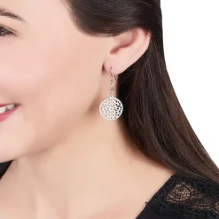 Marc Orian Pendantes|Boucles D'Oreilles Argent > Boucles D'oreilles Pendantes Penelope Argent Blanc