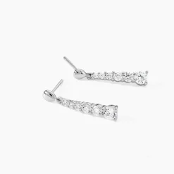 Marc Orian Pendantes|Bijoux Zirconium > Boucles D'oreilles Pendantes Dervla Argent Rhodié Oxyde De Zirconium