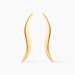 Marc Orian Pendantes|Boucles D'Oreilles Or > Boucles D'oreilles Pendantes Merone Vagues Or Jaune