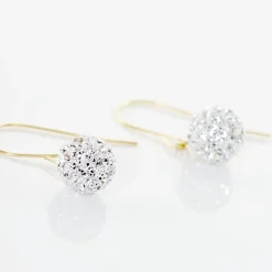 Marc Orian Pendantes|Boucles D'Oreilles Or > Boucles D'oreilles Pendantes Or Jaune Hepsibah Cristal