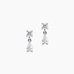 Marc Orian Pendantes|Bijoux Zirconium > Boucles D'oreilles Pendantes Argent Blanc Braidy Oxydes De Zirconium