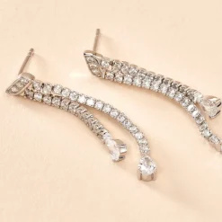 Marc Orian Pendantes|Bijoux Zirconium > Boucles D'oreilles Pendantes Isalis Argent Blanc Oxyde De Zirconium