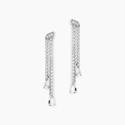 Marc Orian Pendantes|Bijoux Zirconium > Boucles D'oreilles Pendantes Isalis Argent Blanc Oxyde De Zirconium