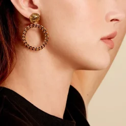 Marc Orian Pendantes|Boucles D'Oreilles Acier Inoxydable > Boucles D'oreilles Pendantes Faro Acier Jaune