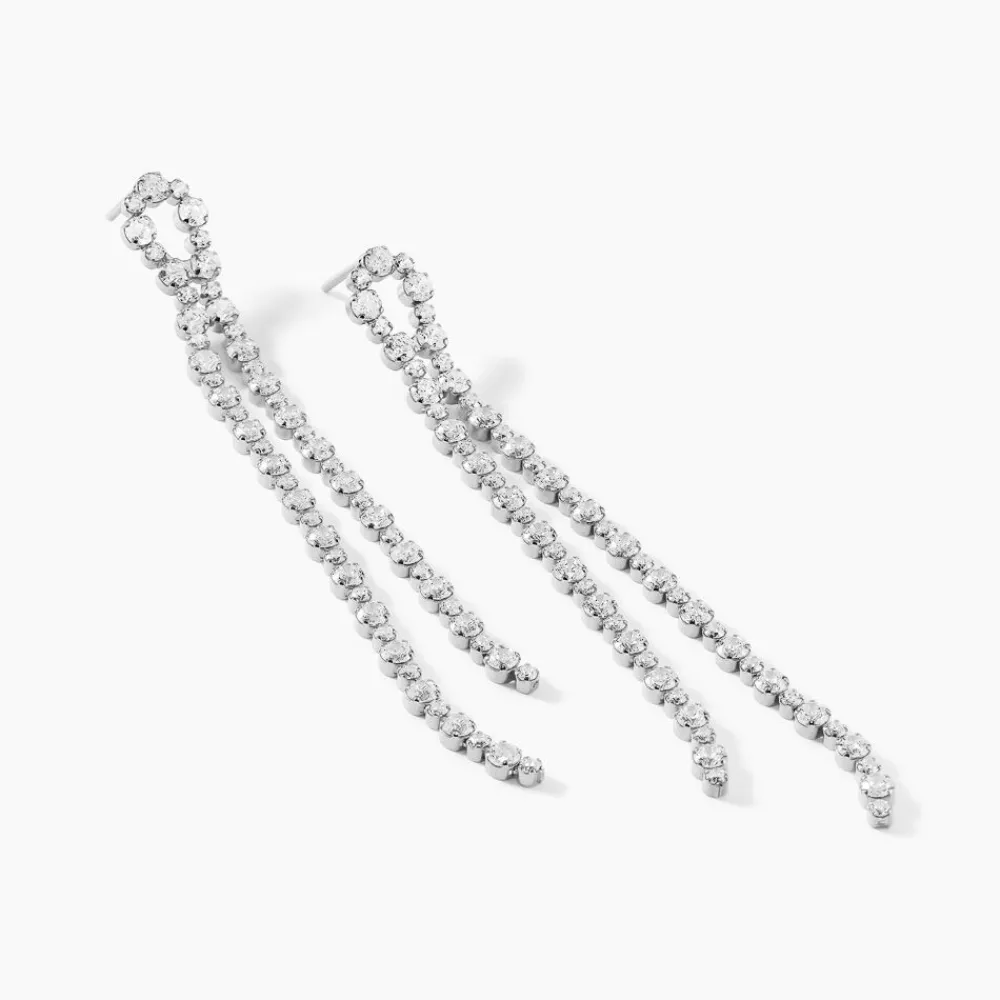 Marc Orian Pendantes|Bijoux Zirconium > Boucles D'oreilles Pendantes Mayfair argent blanc oxyde
