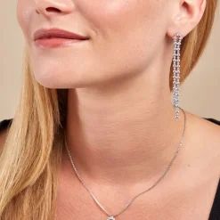 Marc Orian Pendantes|Bijoux Zirconium > Boucles D'oreilles Pendantes Mayfair argent blanc oxyde