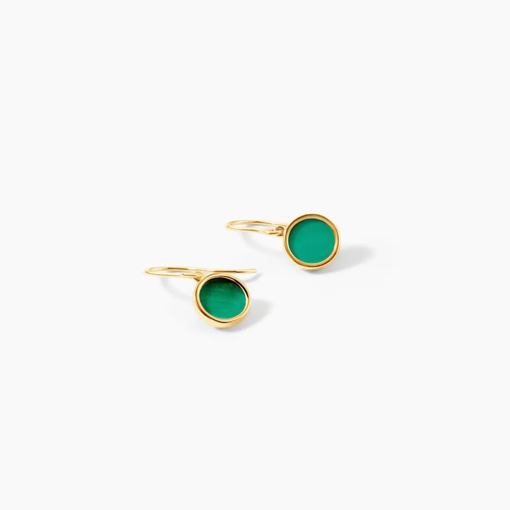 Marc Orian Pendantes|Boucles D'Oreilles Or > Boucles D'oreilles Pendantes Lucky Gems Or Jaune Malachite