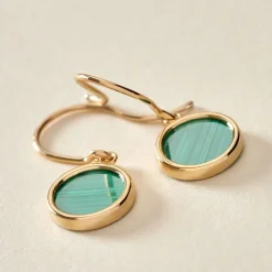 Marc Orian Pendantes|Boucles D'Oreilles Or > Boucles D'oreilles Pendantes Lucky Gems Or Jaune Malachite